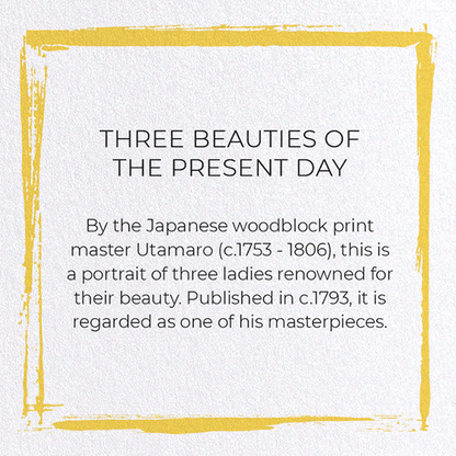 THREE BEAUTIES OF THE PRESENT DAY: Japanese Greeting Card