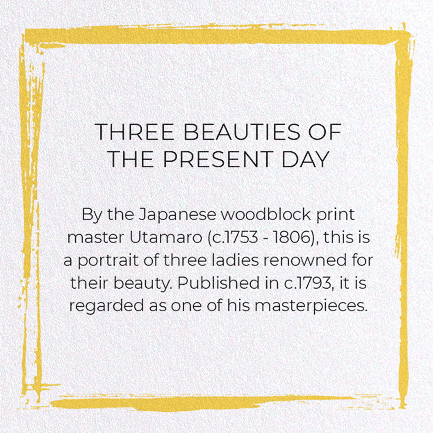 THREE BEAUTIES OF THE PRESENT DAY: Japanese Greeting Card