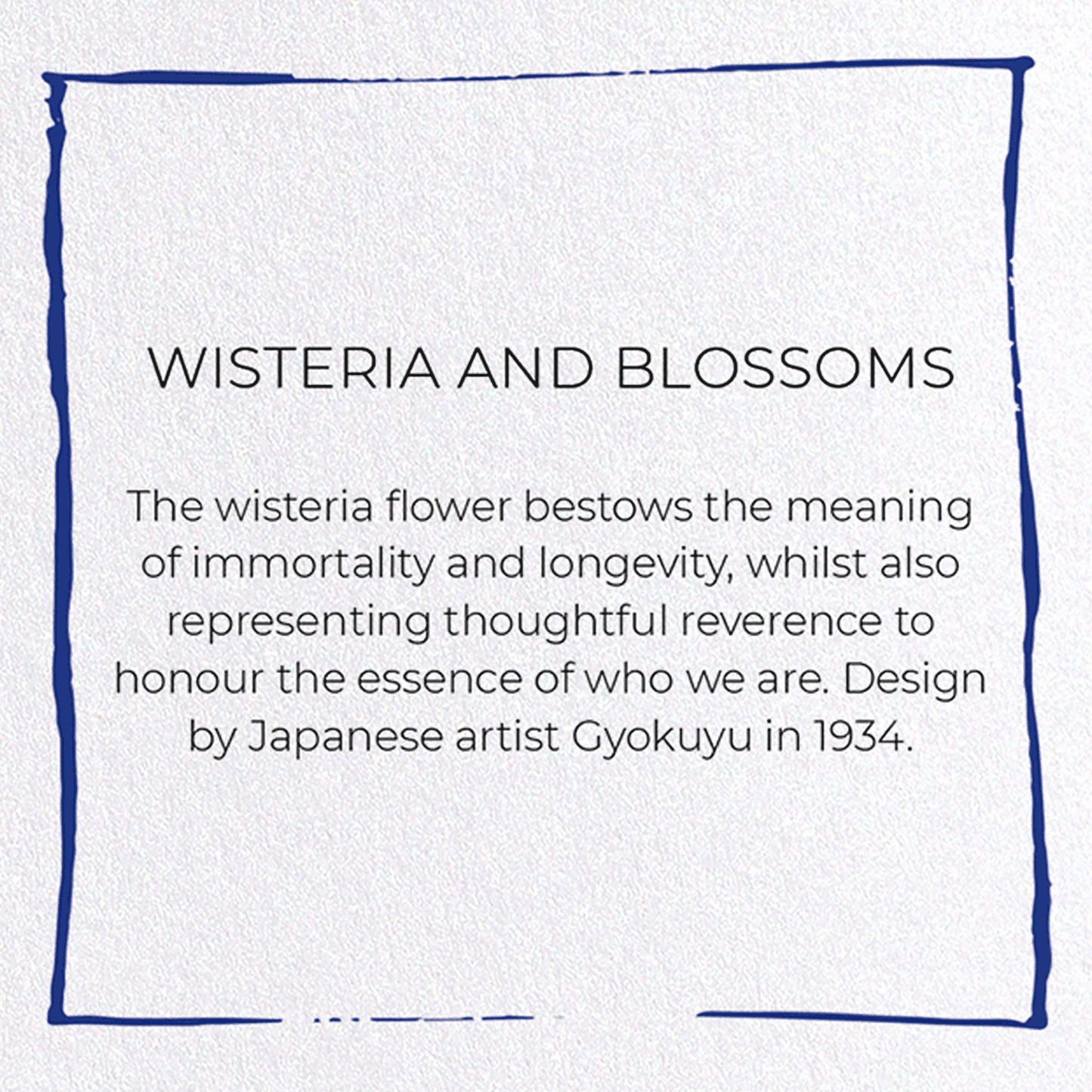 WISTERIA AND BLOSSOMS: Japanese Greeting Card