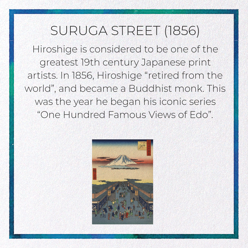 SURUGA STREET (1856): Japanese Greeting Card