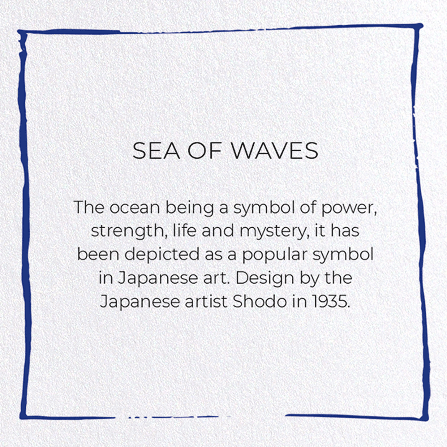 SEA OF WAVES: Japanese Greeting Card