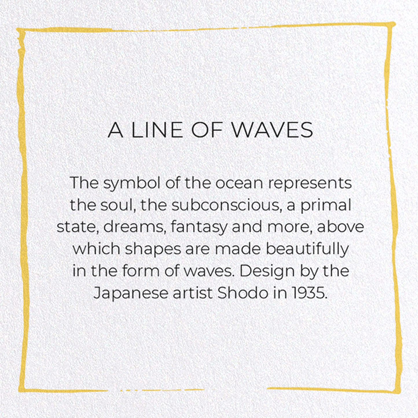 A LINE OF WAVES: Japanese Greeting Card