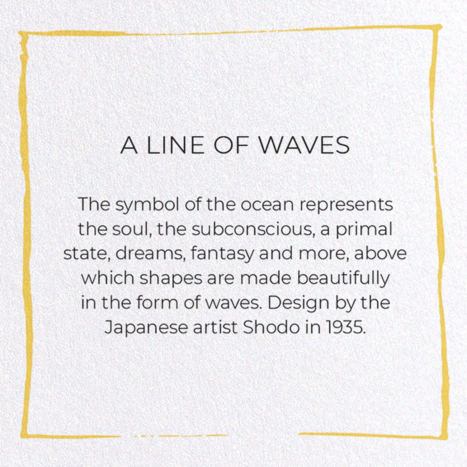 A LINE OF WAVES: Japanese Greeting Card
