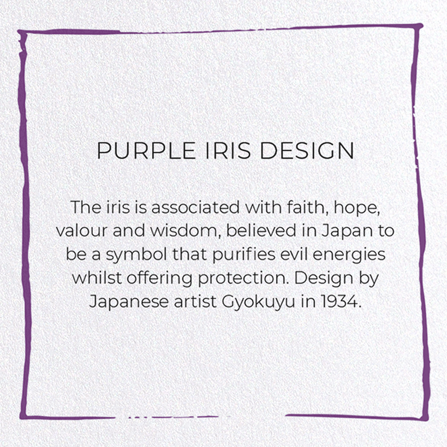 PURPLE IRIS DESIGN: Japanese Greeting Card