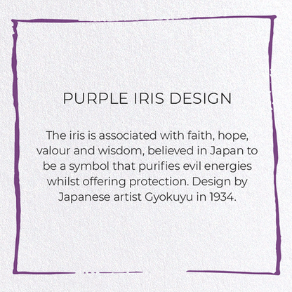 PURPLE IRIS DESIGN: Japanese Greeting Card