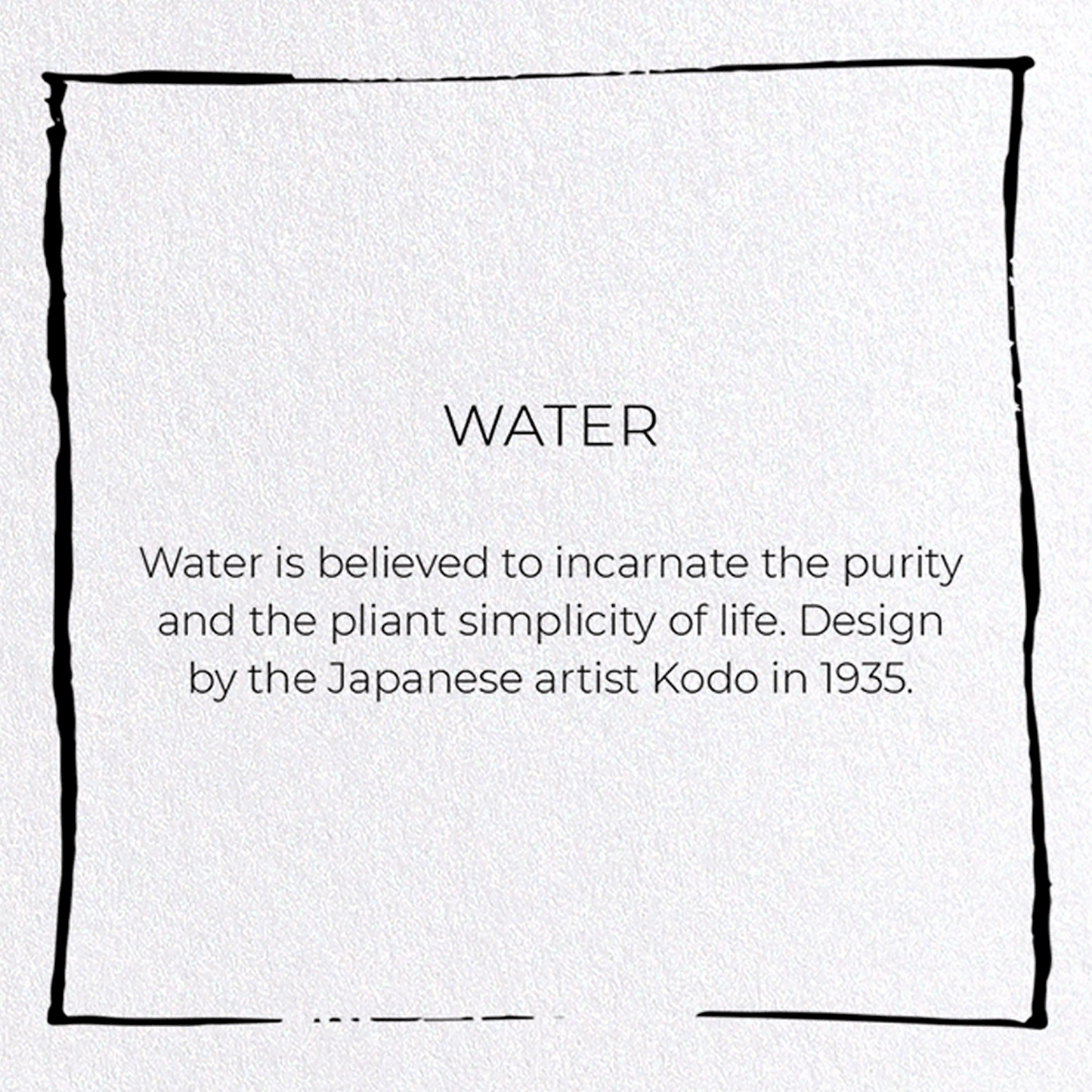 WATER: Japanese Greeting Card