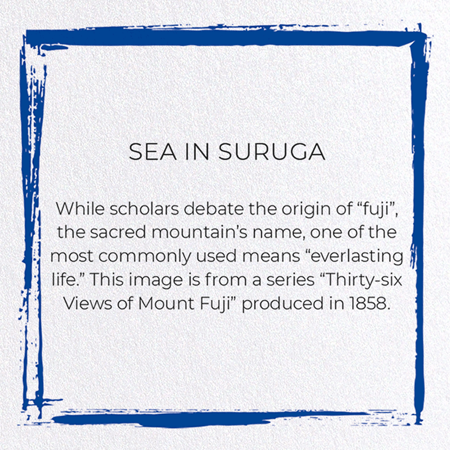 SEA IN SURUGA: Japanese Greeting Card