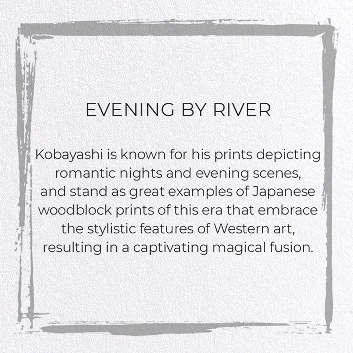 EVENING BY RIVER: Japanese Greeting Card