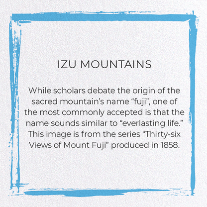 IZU MOUNTAINS: Japanese Greeting Card