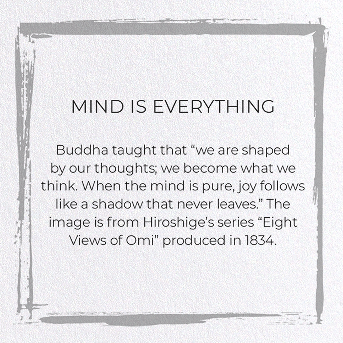 MIND IS EVERYTHING: Japanese Greeting Card