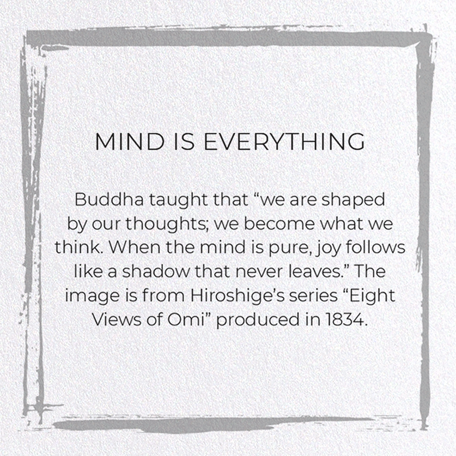 MIND IS EVERYTHING: Japanese Greeting Card