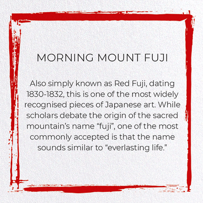 MORNING MOUNT FUJI: Japanese Greeting Card