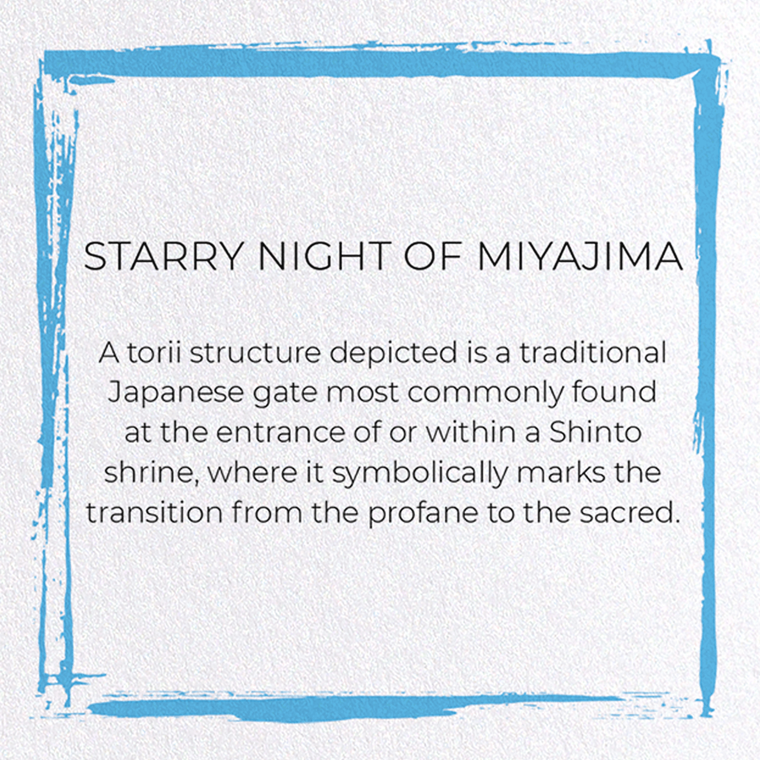 STARRY NIGHT OF MIYAJIMA: Japanese Greeting Card