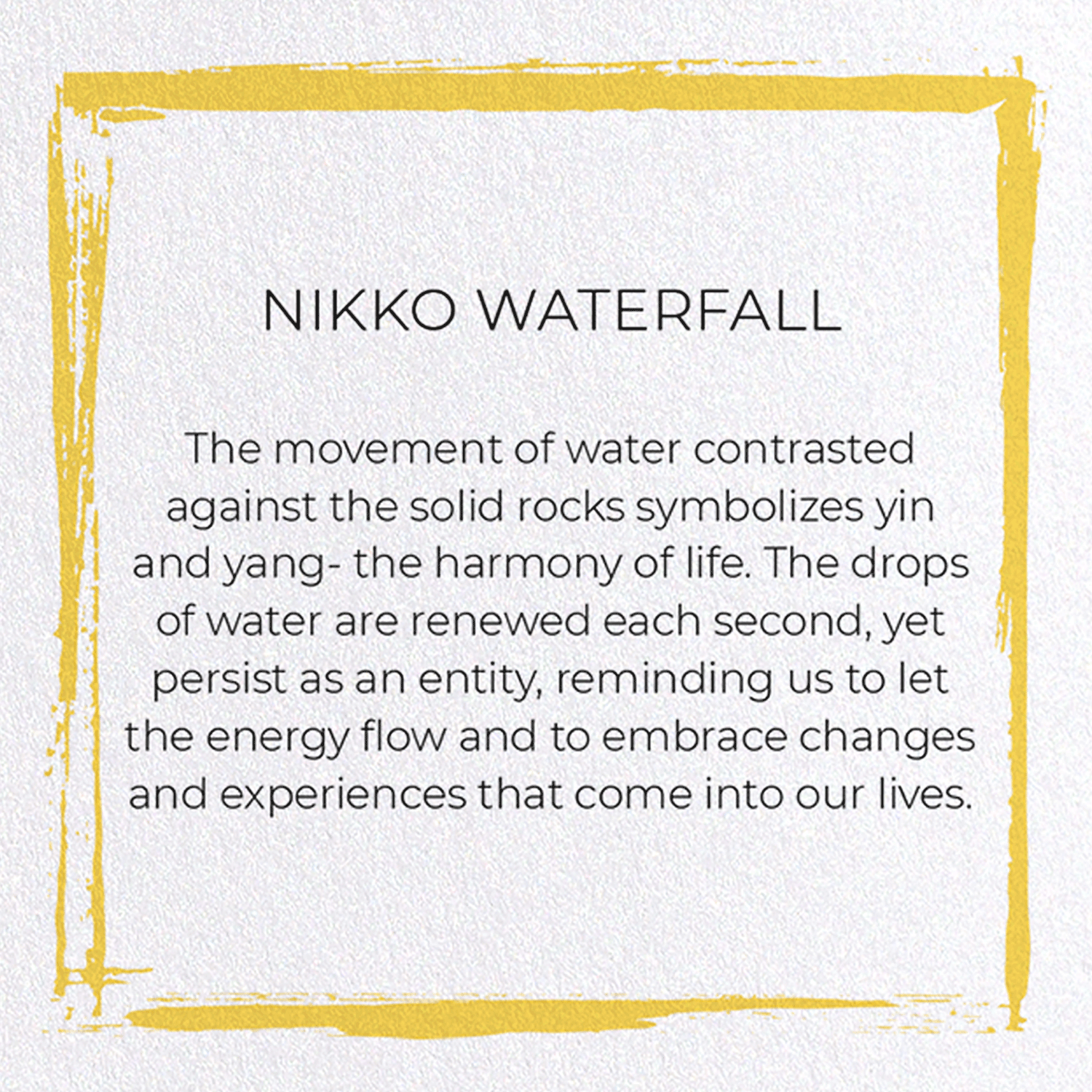 NIKKO WATERFALL: Japanese Greeting Card