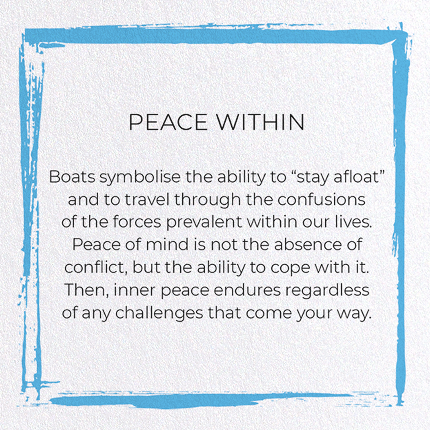 PEACE WITHIN: Japanese Greeting Card