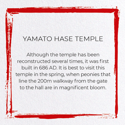 YAMATO HASE TEMPLE: Japanese Greeting Card