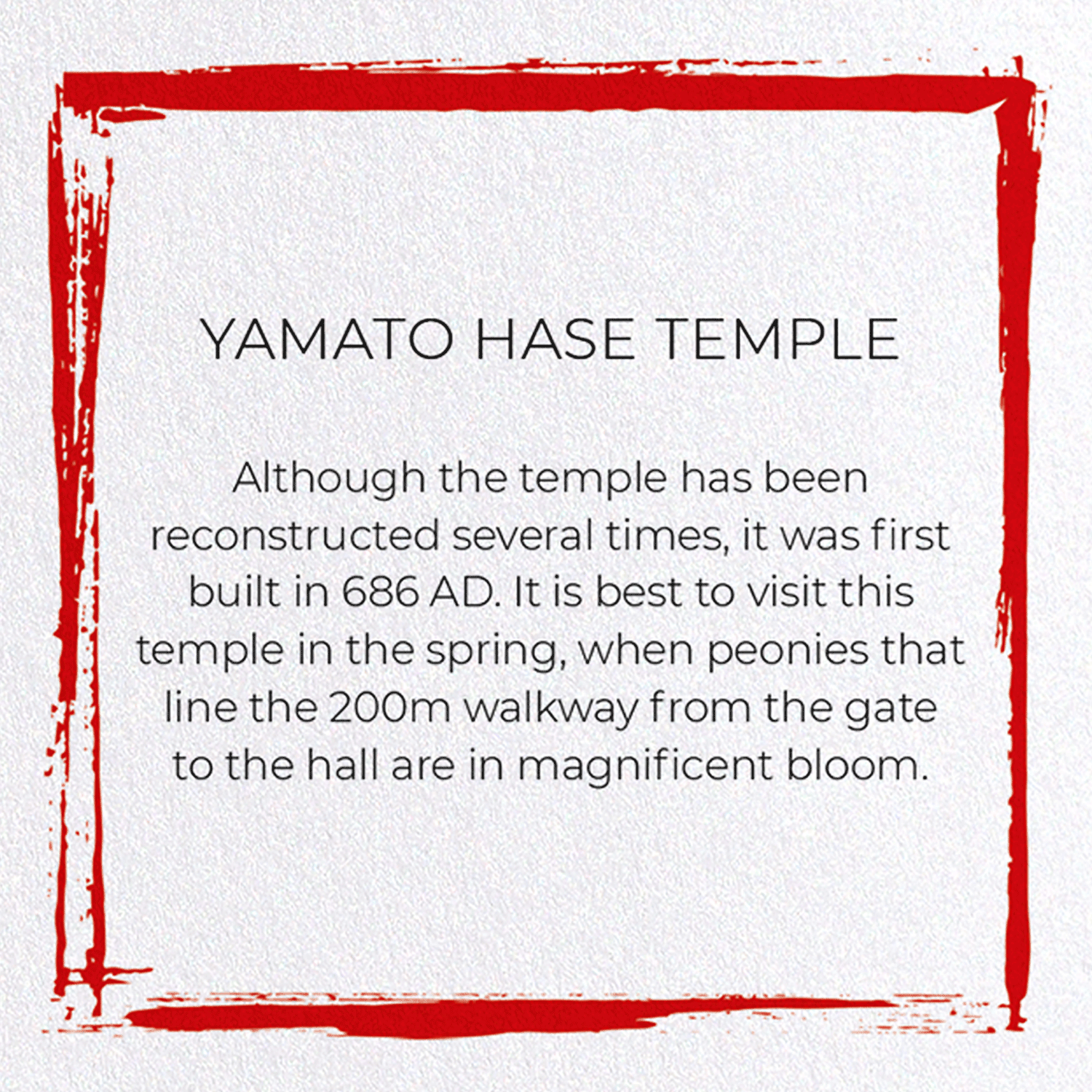 YAMATO HASE TEMPLE: Japanese Greeting Card