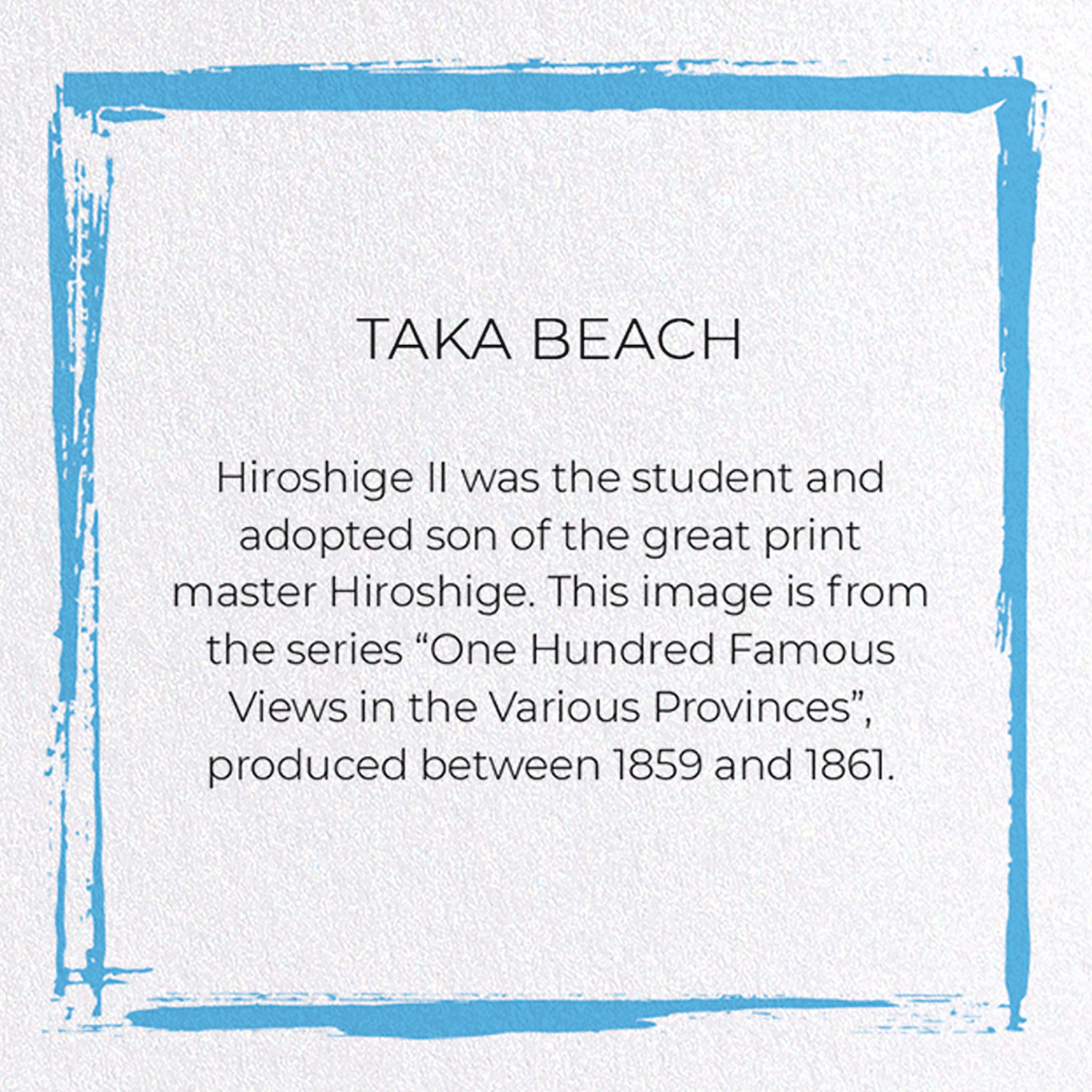 TAKA BEACH: Japanese Greeting Card