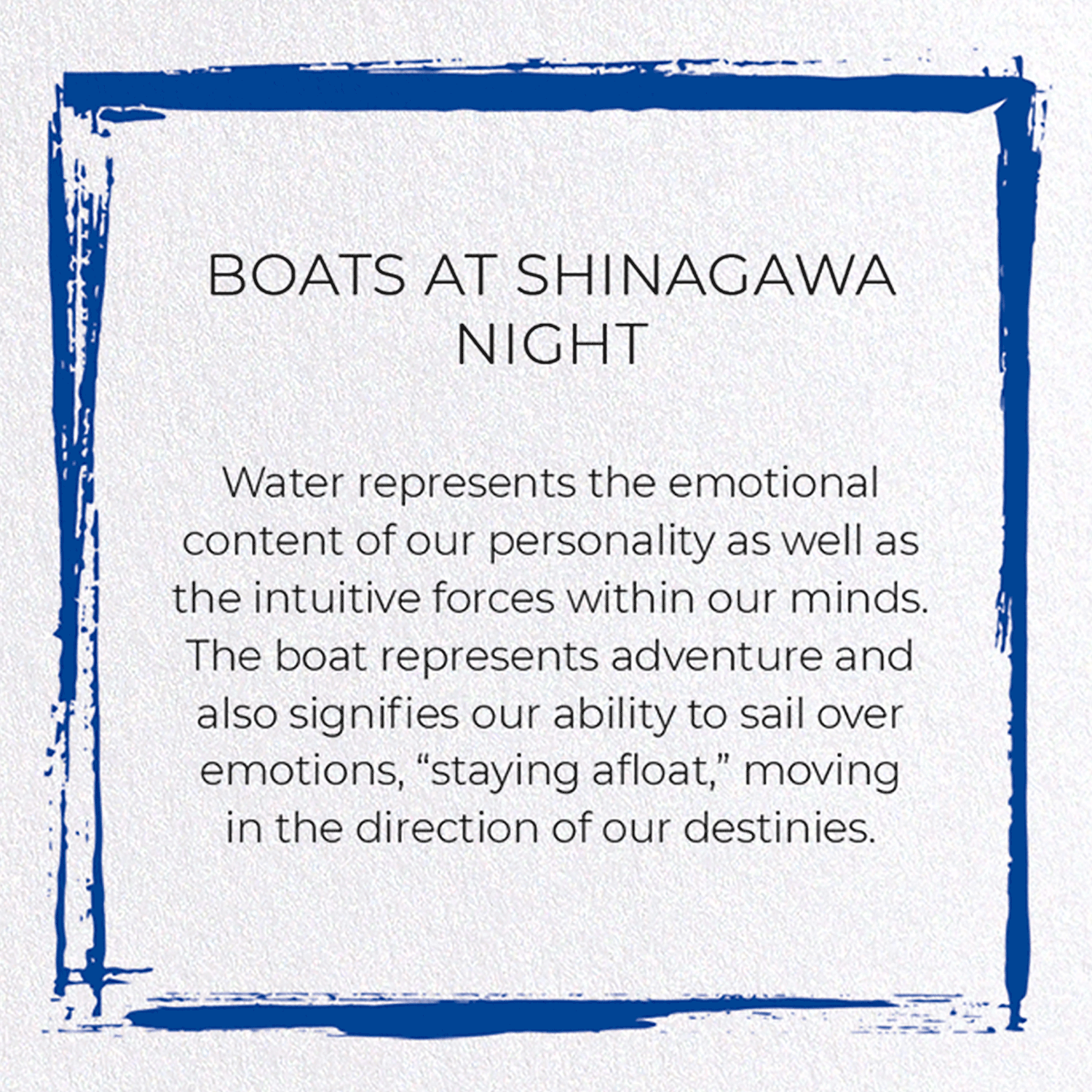 BOATS AT SHINAGAWA NIGHT: Japanese Greeting Card