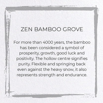 ZEN BAMBOO GROVE: Japanese Greeting Card