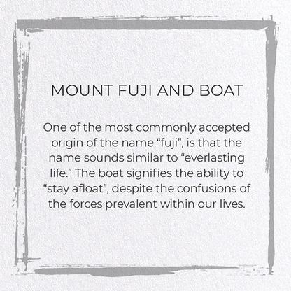 MOUNT FUJI AND BOAT: Japanese Greeting Card