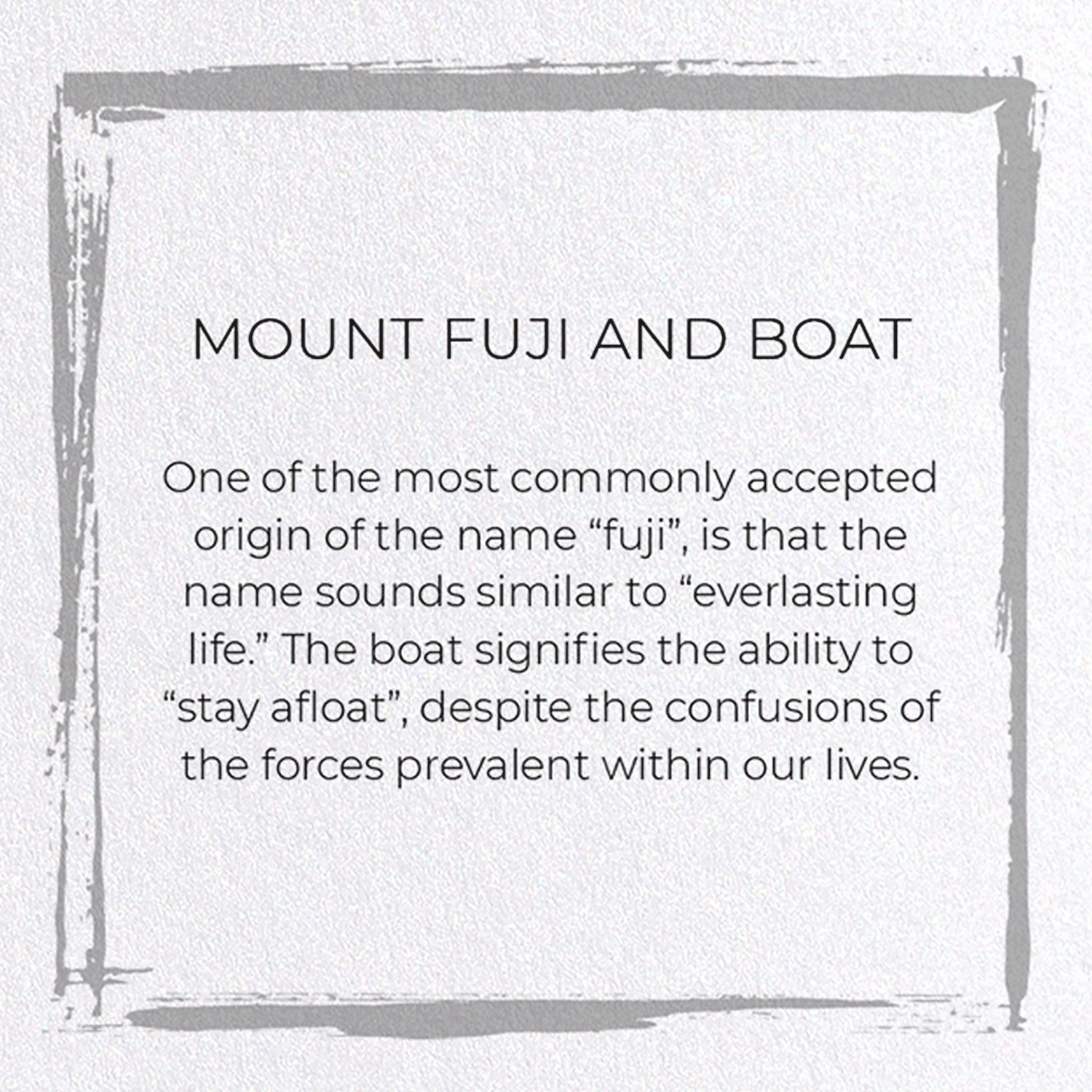 MOUNT FUJI AND BOAT: Japanese Greeting Card