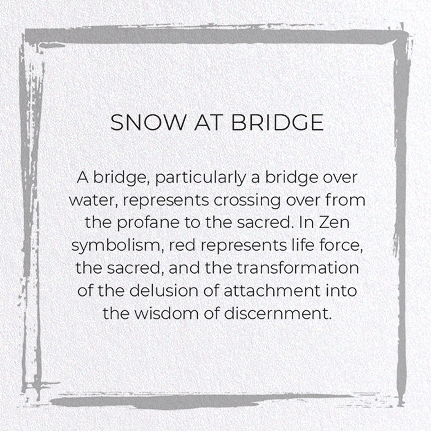 SNOW AT BRIDGE: Japanese Greeting Card