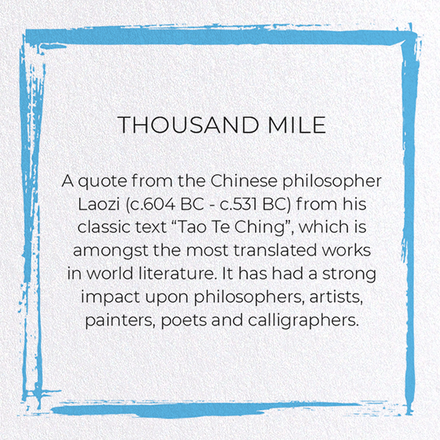 THOUSAND MILE: Japanese Greeting Card