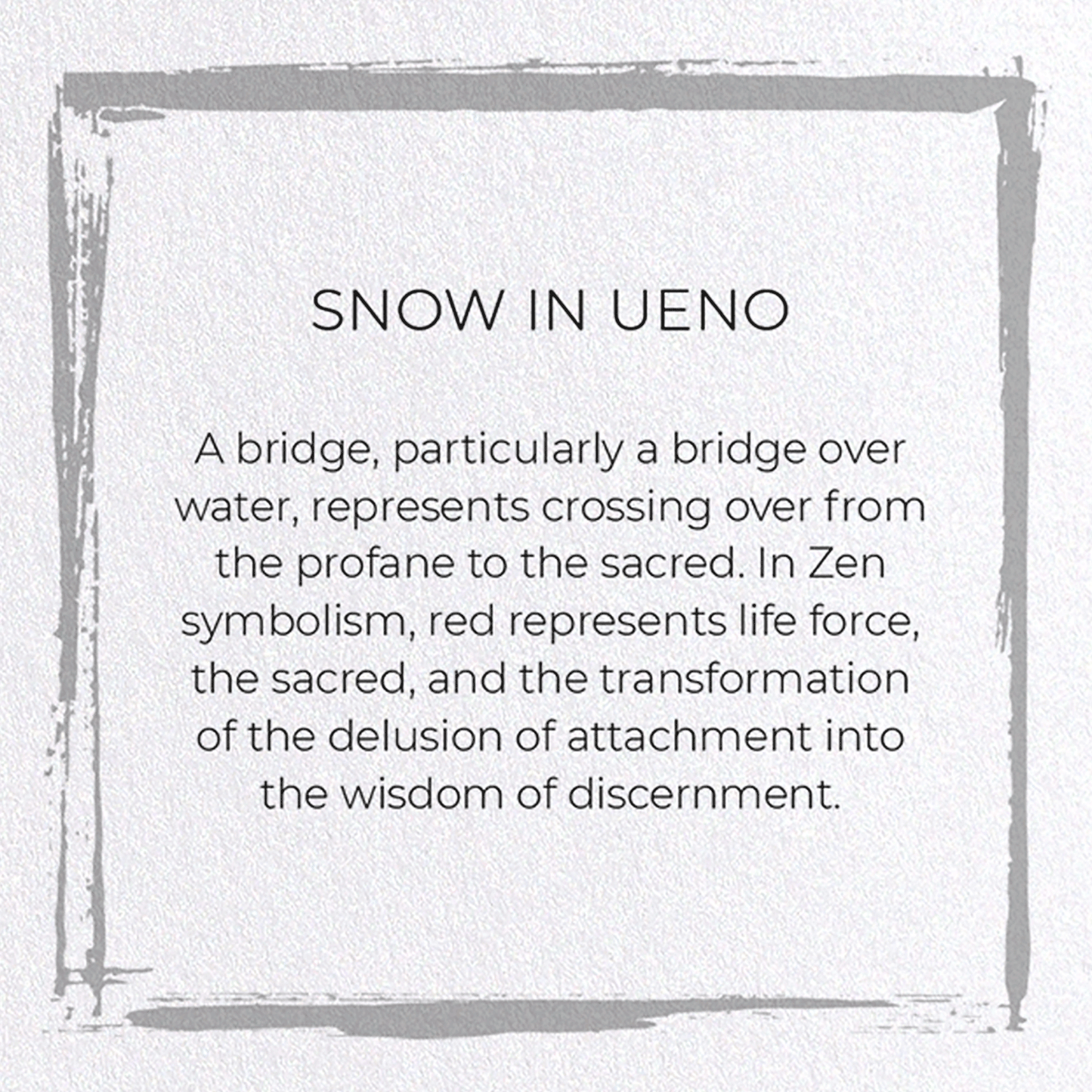 SNOW IN UENO: Japanese Greeting Card