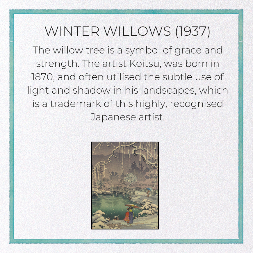 WINTER WILLOWS (1937): Japanese Greeting Card