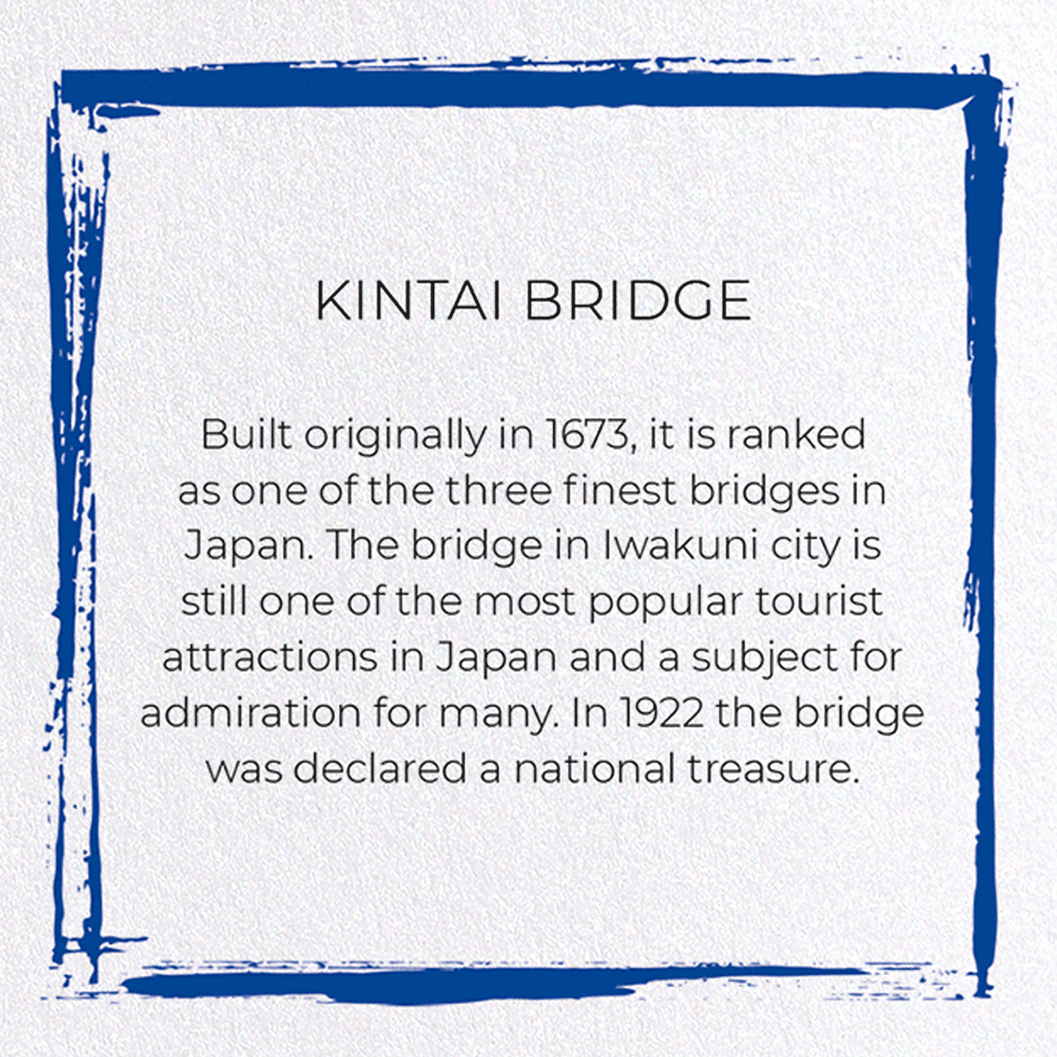 KINTAI BRIDGE: Japanese Greeting Card