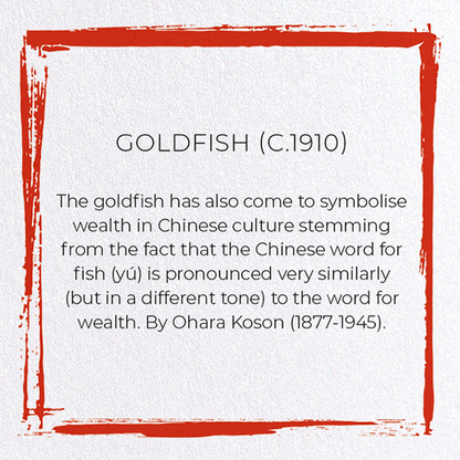 GOLDFISH (C.1910): Japanese Greeting Card