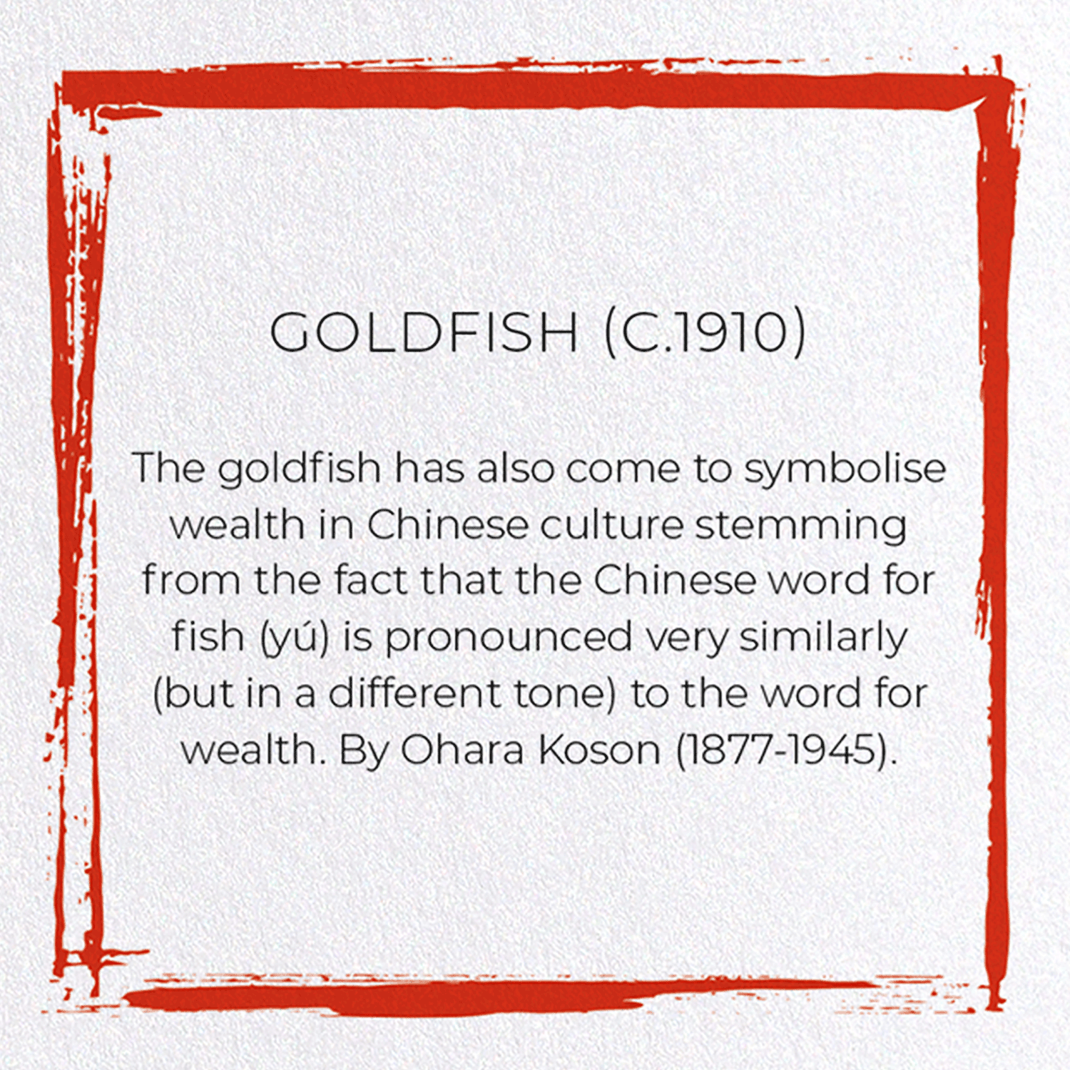 GOLDFISH (C.1910): Japanese Greeting Card