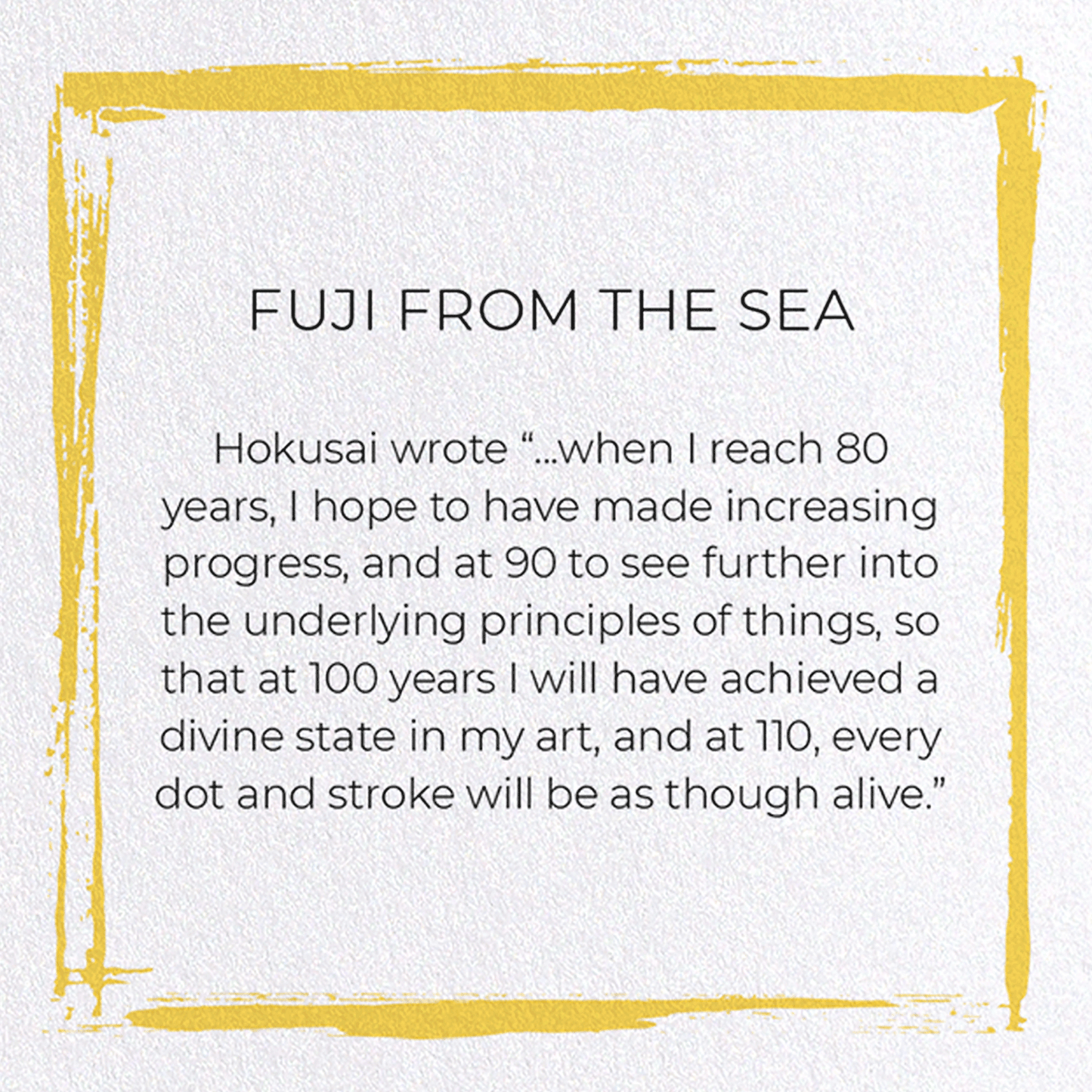 FUJI FROM THE SEA: Japanese Greeting Card