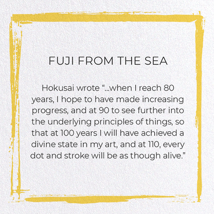FUJI FROM THE SEA: Japanese Greeting Card