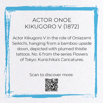 ACTOR ONOE KIKUGORO V (1872): Japanese Greeting Card