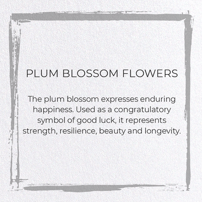 PLUM BLOSSOM FLOWERS: Japanese Greeting Card