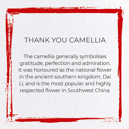 THANK YOU CAMELLIA: Japanese Greeting Card