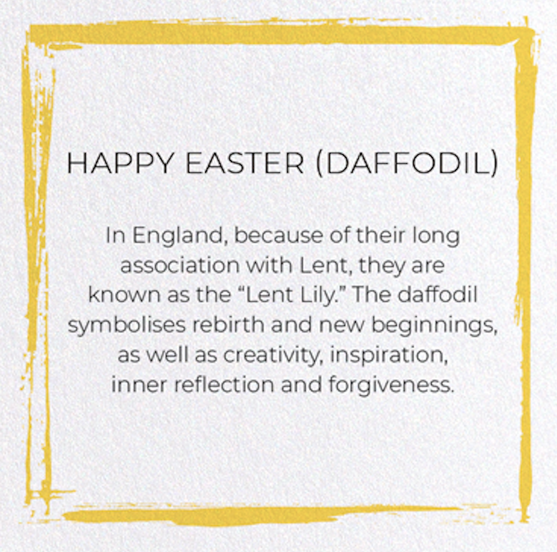 HAPPY EASTER (DAFFODIL): Japanese Greeting Card