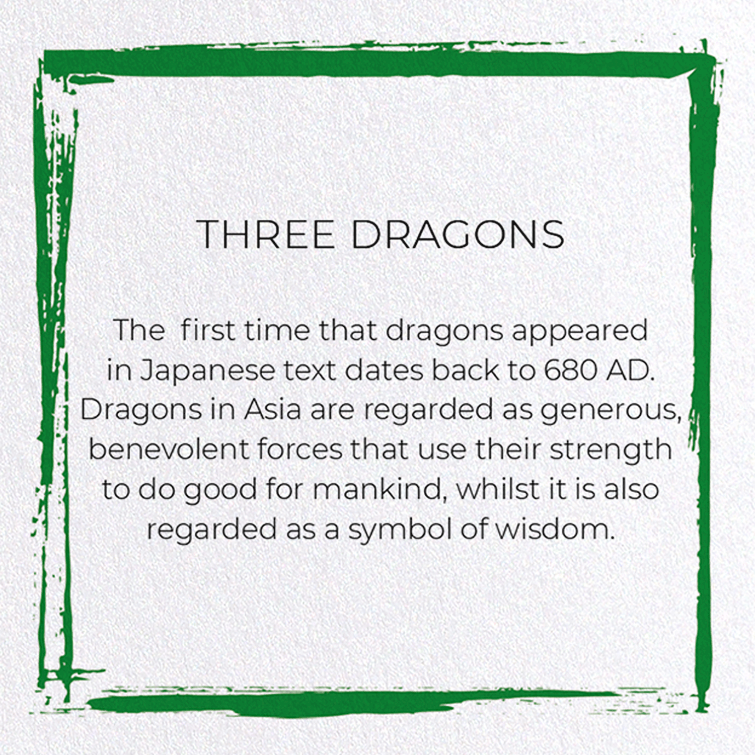 THREE DRAGONS: Japanese Greeting Card
