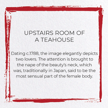 UPSTAIRS ROOM OF A TEAHOUSE: Japanese Greeting Card