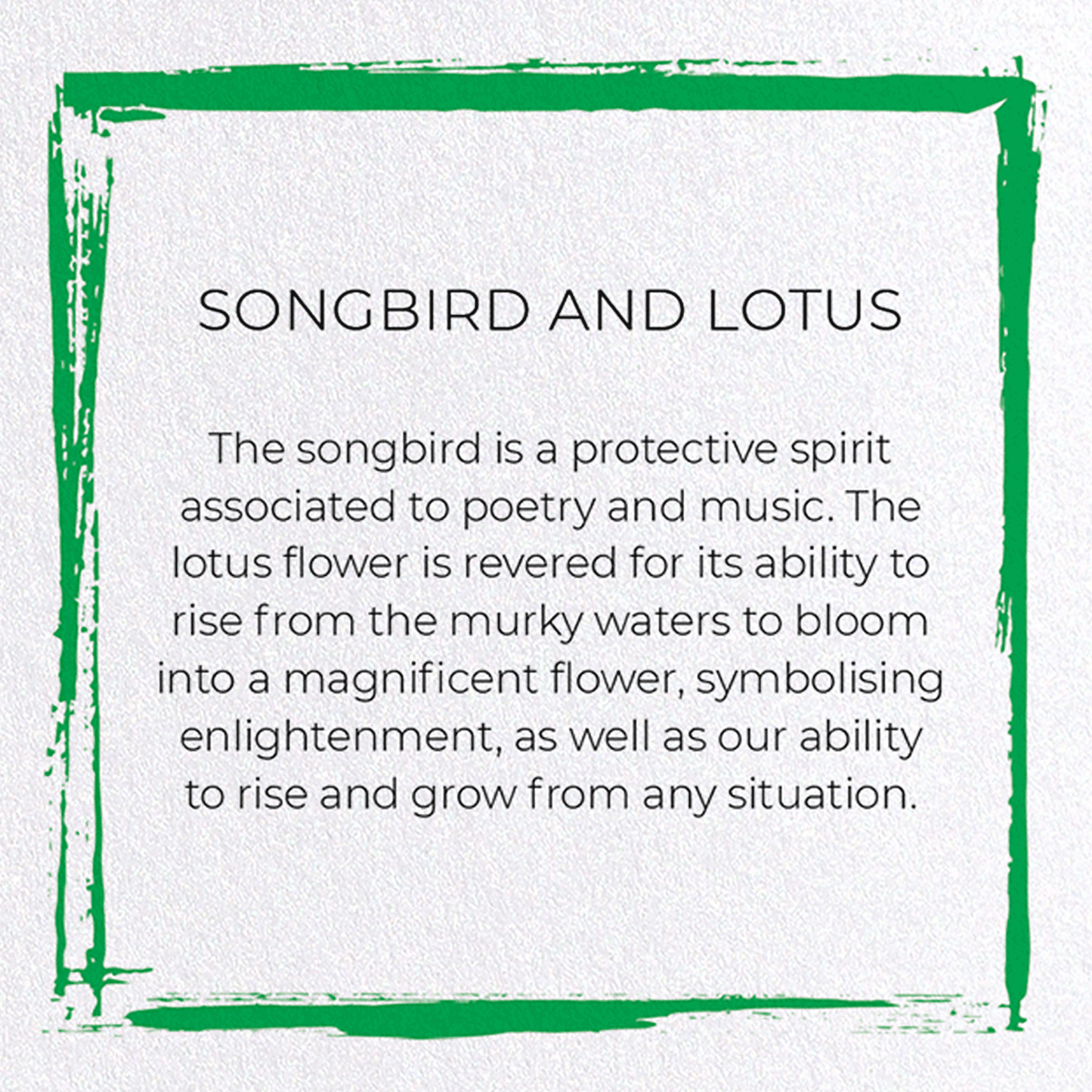 SONGBIRD AND LOTUS: Japanese Greeting Card