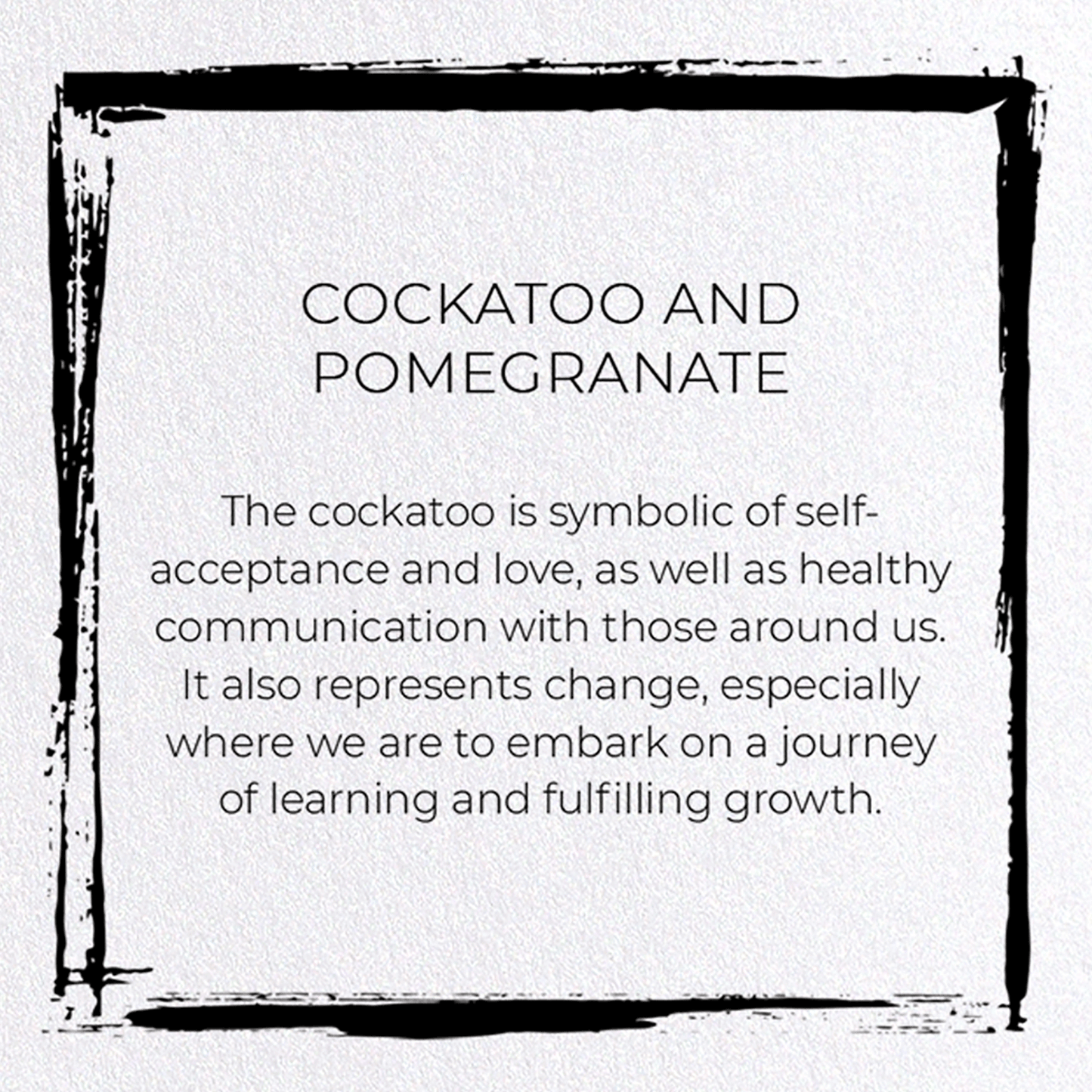 COCKATOO AND POMEGRANATE: Japanese Greeting Card