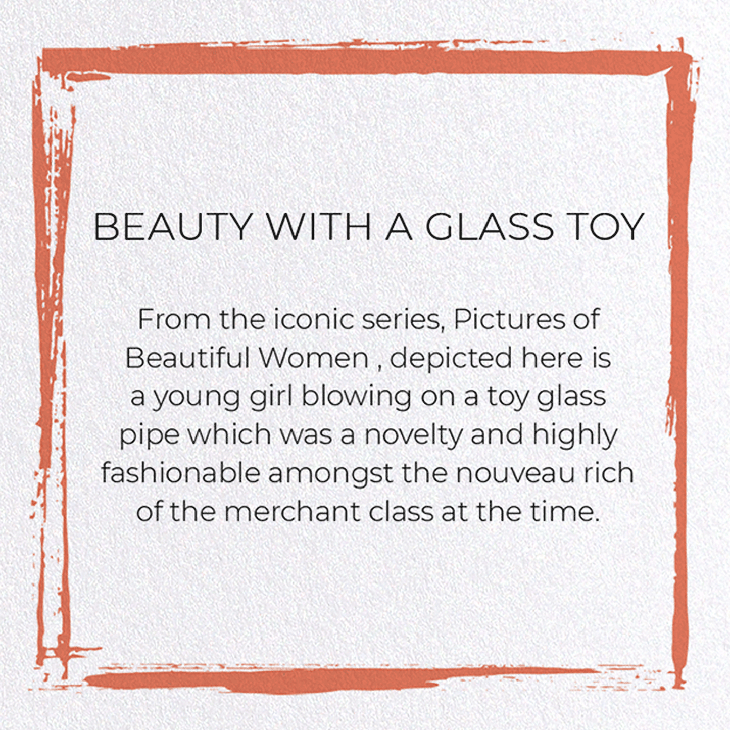 BEAUTY WITH A GLASS TOY: Japanese Greeting Card