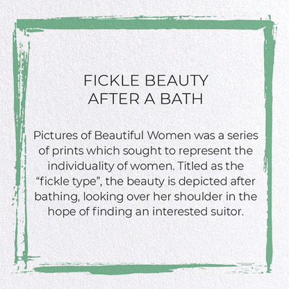 FICKLE BEAUTY AFTER A BATH: Japanese Greeting Card