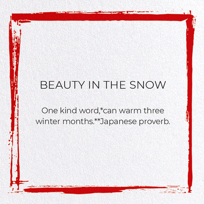 BEAUTY IN THE SNOW: Japanese Greeting Card