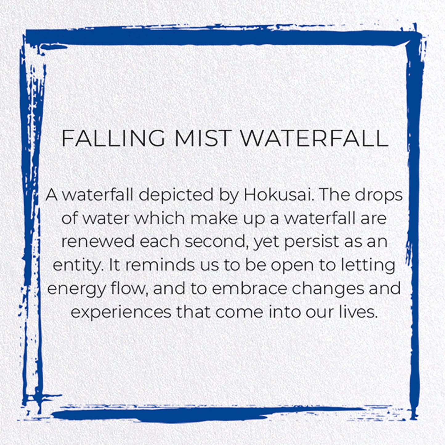 FALLING MIST WATERFALL: Japanese Greeting Card