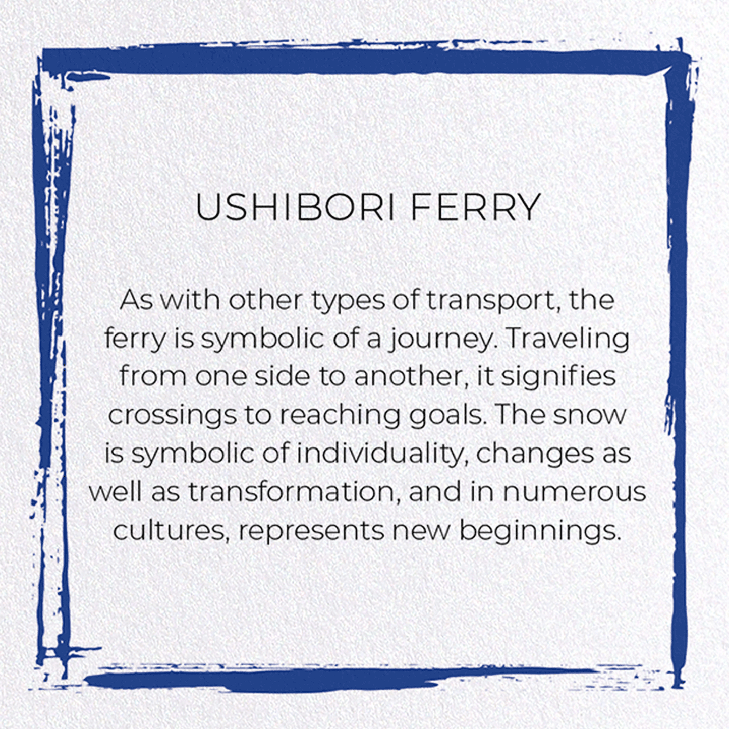 USHIBORI FERRY: Japanese Greeting Card