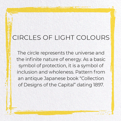 CIRCLES OF LIGHT COLOURS: Japanese Greeting Card