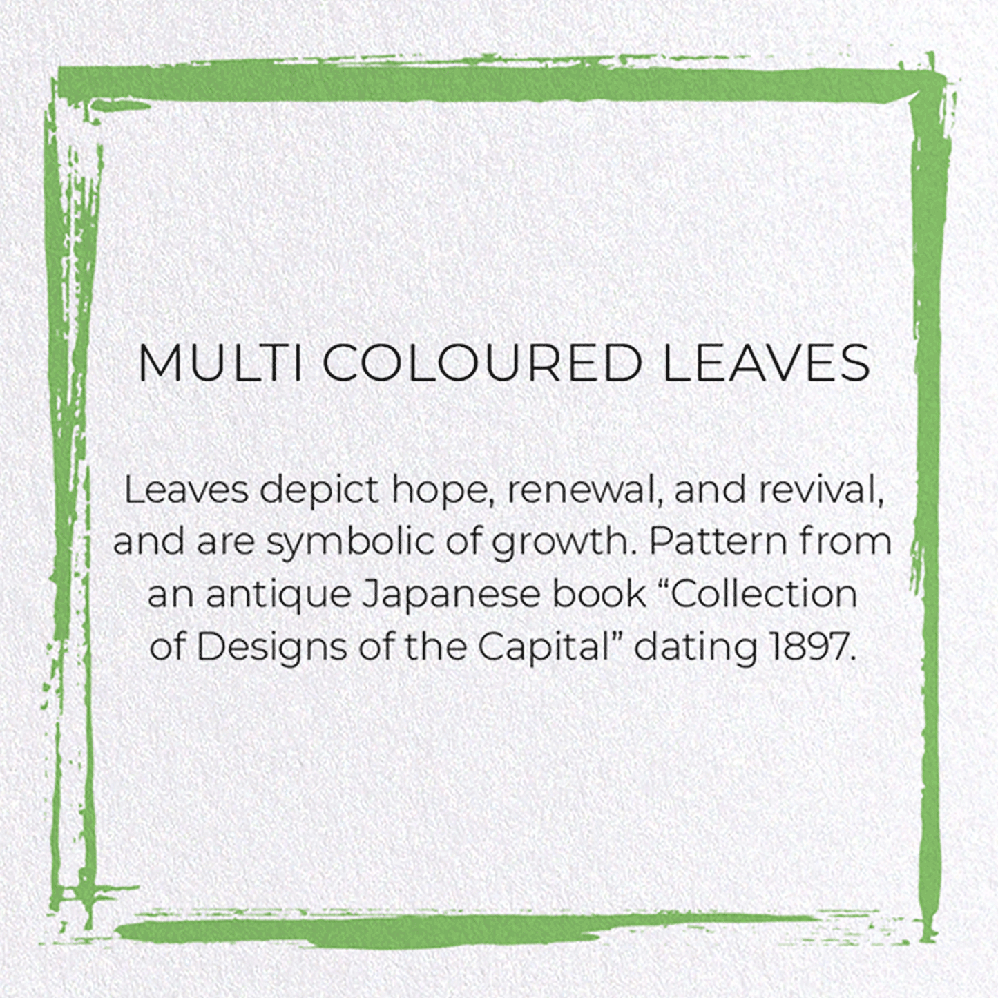 MULTI COLOURED LEAVES: Japanese Greeting Card